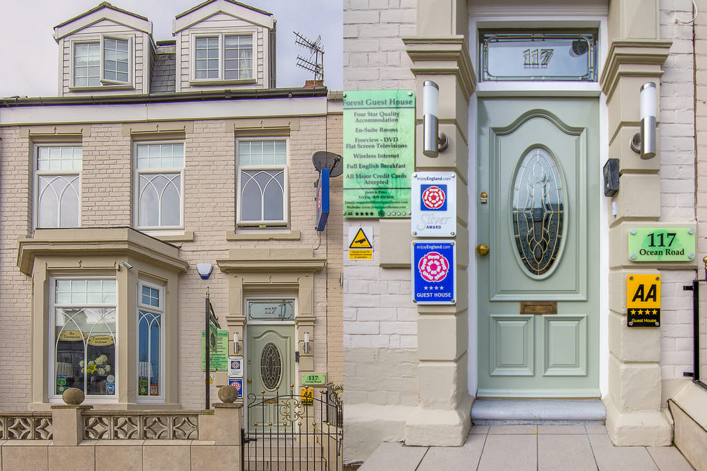 The exterior of Forest Guest House on Ocean Road, South Shields.